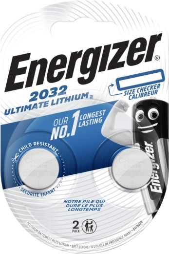 Energizer Ultimate Lithium CR2032 knoopcelbatterijen 2 stuks