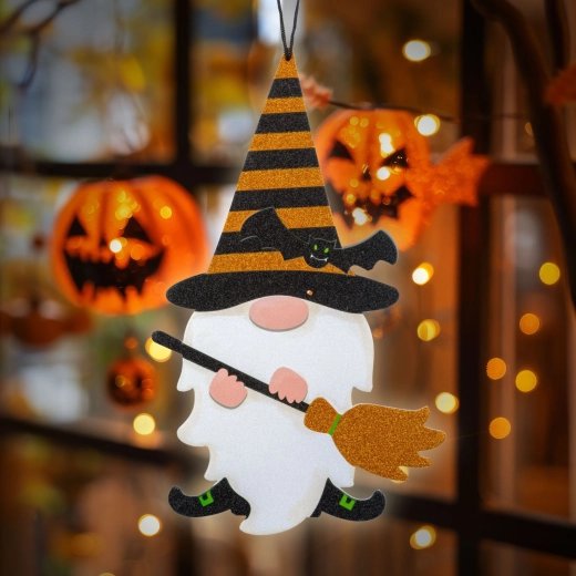 Hangende Halloween-decoratie van een schuimrubberen kabouter 44 × 26 cm