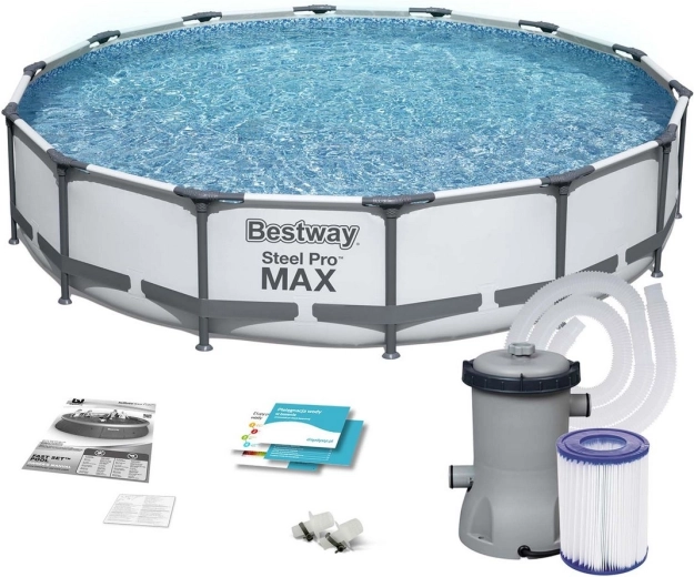 Tuinzwembad BESTWAY Steel Pro MAX 427 × 84 cm met 10-in-1 set
