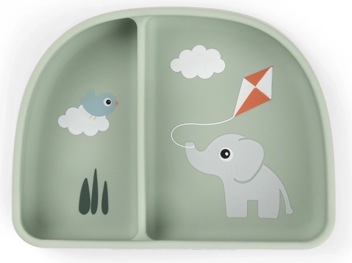 Done by Deer zuignap-kom met vakjes stick&stay playground groen