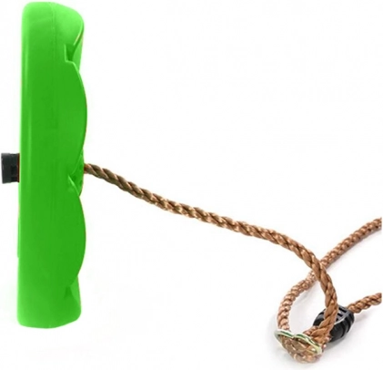 Tuinschommel voor kinderen met bloemvormige zitting en touw – Groen