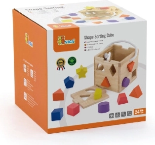 Houten vormblokkendoos voor kinderen