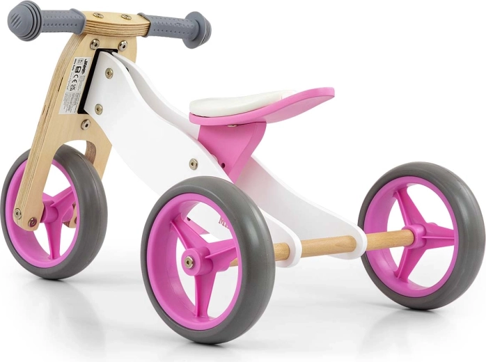 2in1: stabiele driewieler en tweewielige loopfiets