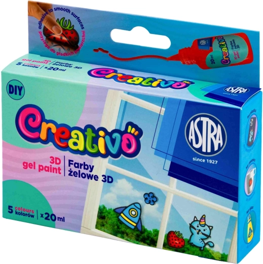 Astra Creativo verf voor gelstickers 5×20 ml