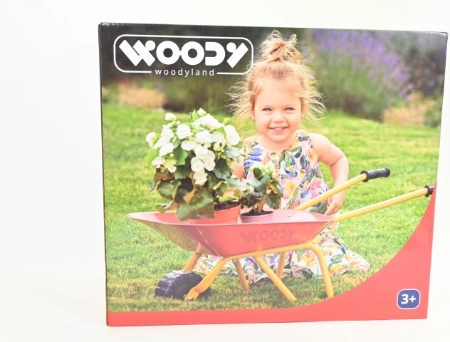 Woody metalen kinderkruiwagen rood 77 cm