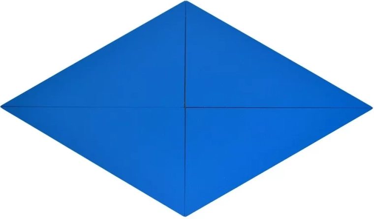 Blauwe geometrische onderdelen om figuren te leggen