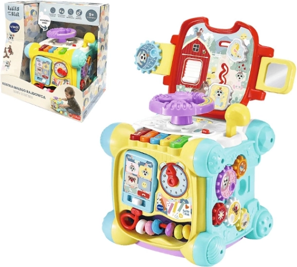 Kubus van de kleine racer Bobaski en Miś – interactieve educatieve kubus