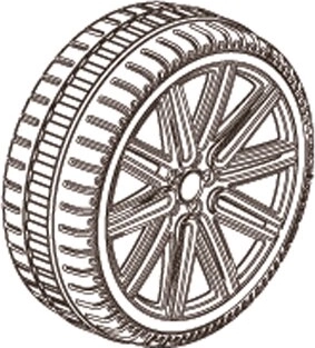 Achterwielen voor kinder-elektrische auto Audi TTS Jamara (2 stuks)