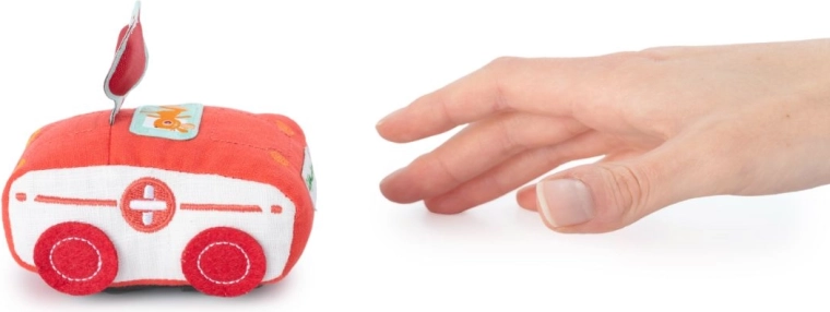 Lilliputiens trekbare pluchen ambulance met vos Alice
