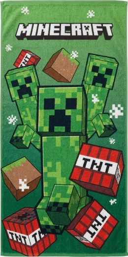 Sneldrogende kinderhanddoek Minecraft creeper en TNT - 1 stuk
