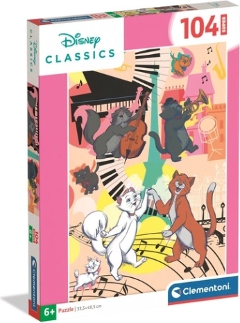 Clementoni puzzel Super Aristocats 104 stukjes