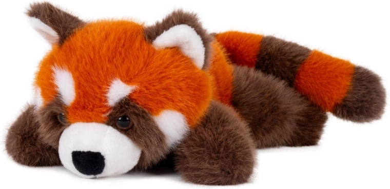 Pluchen rode panda liggend 37 cm