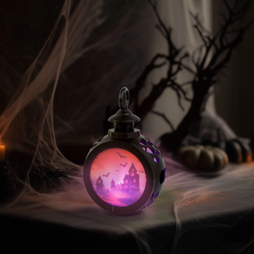 Hangende LED-halloweendecoratie met kasteelmotief