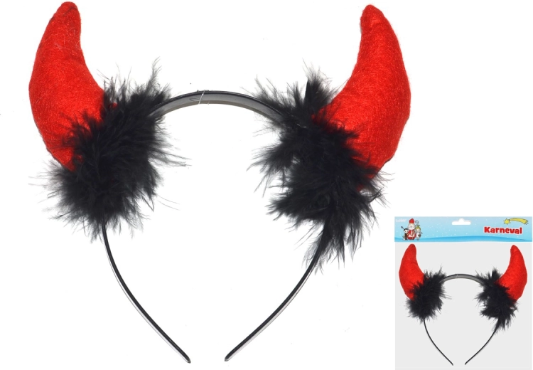 Duivelse plastic hoorns voor carnaval