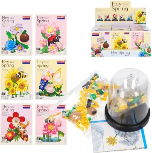 Bouwset bloemen van blokjes - 1 stuk