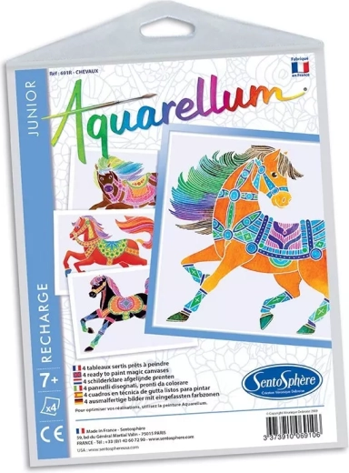 Sentosphere set afbeeldingen voor aquarel junior paard