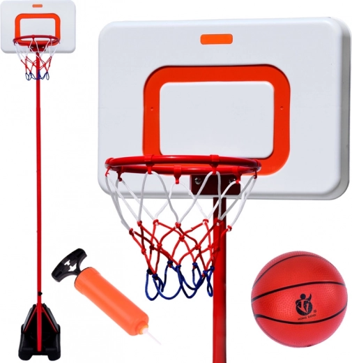 Basketbalset met vrijstaande backboard 2 m en bal