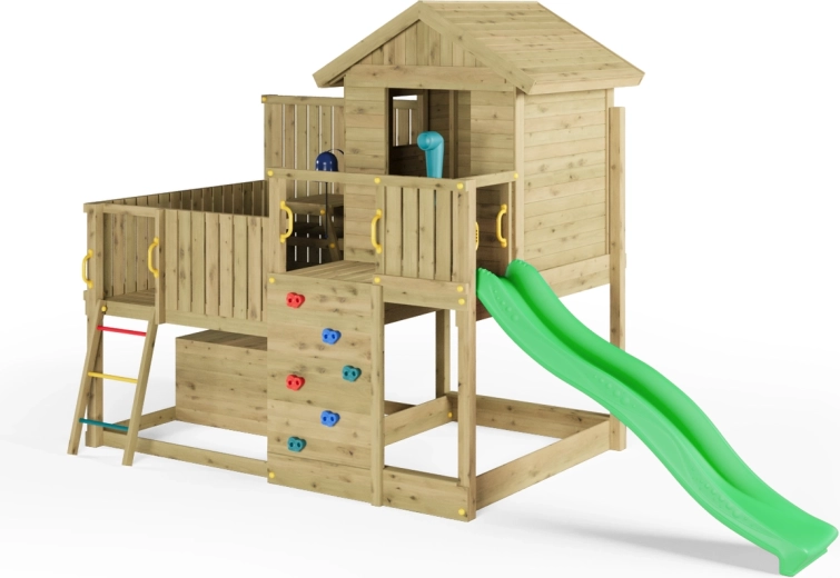 Klimwand met gekleurde grepen