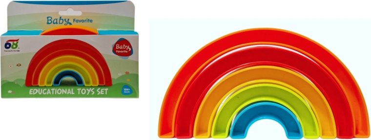 Kleurrijke stapelbare regenboog