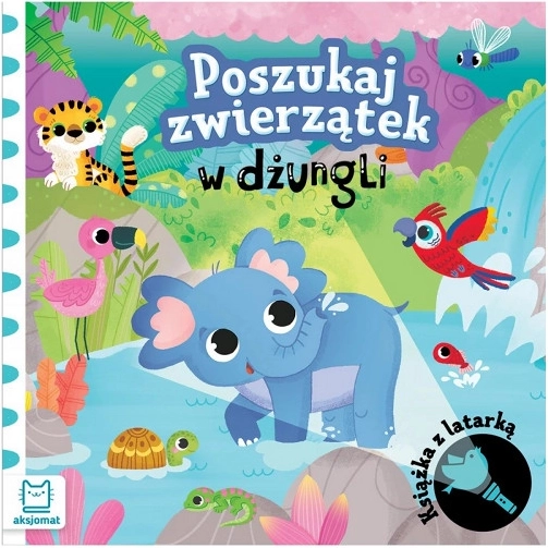 Zoek diertjes in de jungle – boek met papieren zaklamp