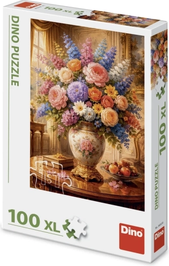 Dino puzzel bloemenstilleven XL 100 stukjes
