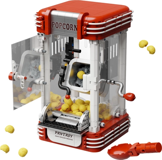 Transparante kamer met popcorn en rijke details