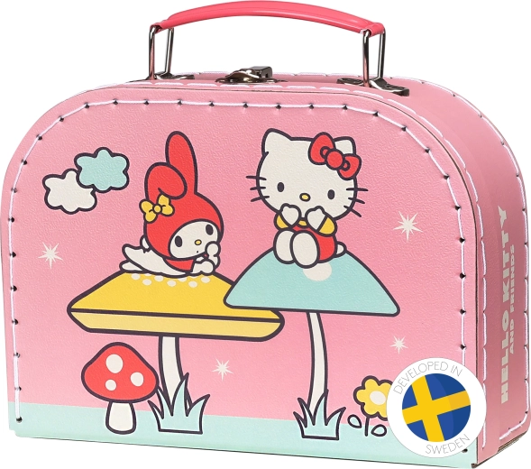 Hello Kitty kinderkoffertje voor het opbergen van speelgoed 20 cm