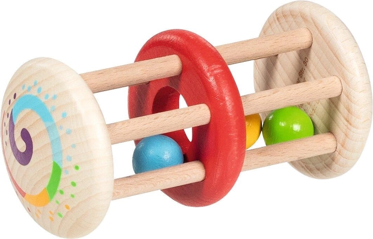 Tastbare ring met dubbele kooi en rammelaar - 1 stuk