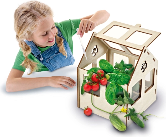 Houten mini-kas zonder gereedschap