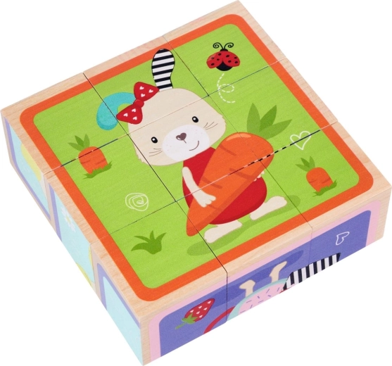 9 blokjes, afbeelding ca. 12 × 12 cm