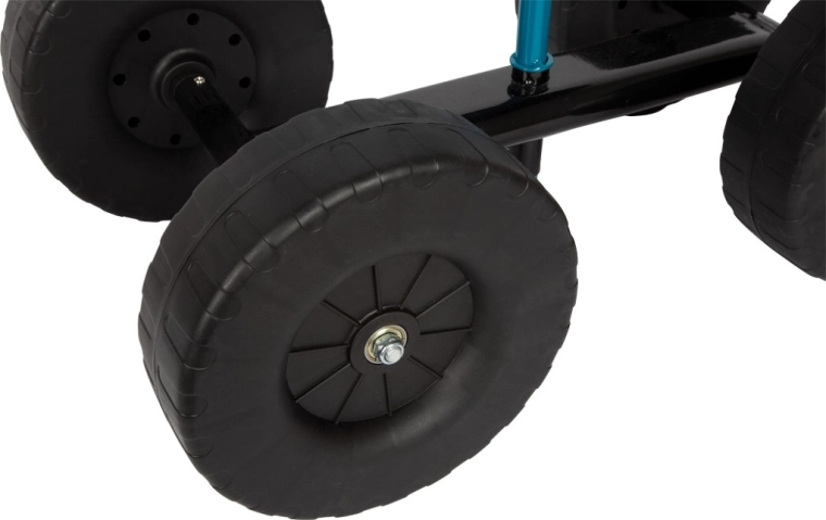 Grote wielen en stabiel zadel