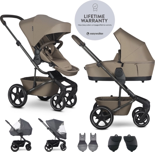 Easywalker set XL combikinderwagen Harvey NXT met accessoires – Mocha Brown