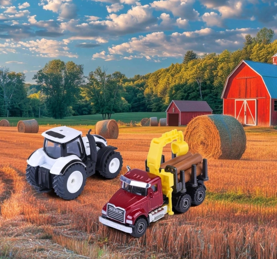 Verschillende varianten landbouwmachines
