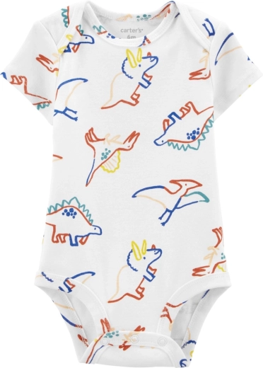 Carter's babyromper met korte mouwen ivory Dino voor jongens 3 m