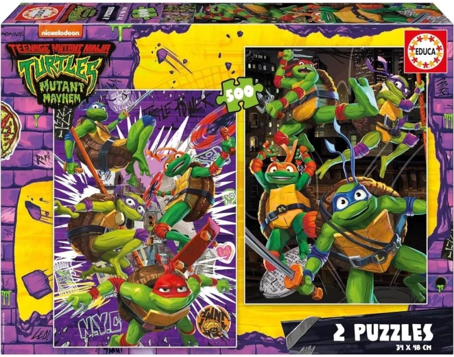 Puzzel Ninja Turtles 2×500 stukjes