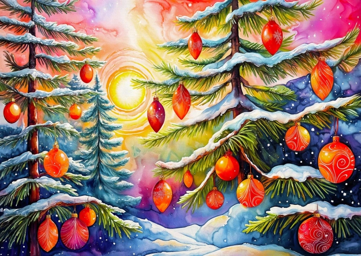 Enjoy puzzel Kerstzonsopgang 1000 stukjes