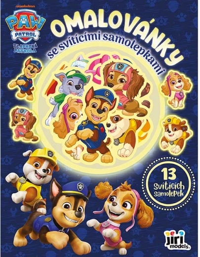 Kleurboek met glow-in-the-dark stickers Paw Patrol