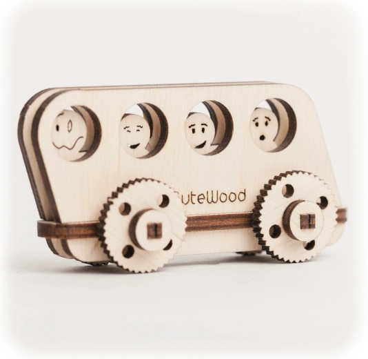 Cutewood houten 3D-puzzel bus