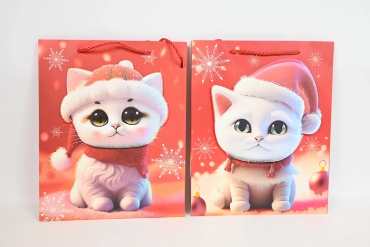 Cadeautas met feestelijk motief, formaat M