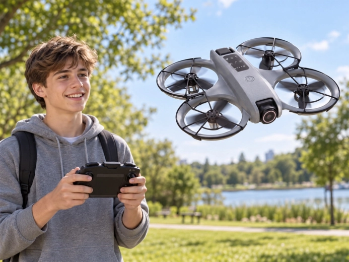 Camera met instelbare hoek vanaf de controller