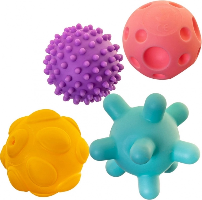 Sensorische balletjes voor baby’s – set van 4 stuks