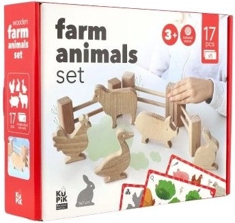 Creatieve boerderij met 17 houten onderdelen