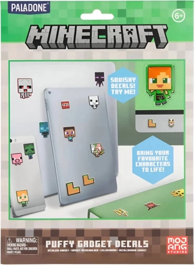 Minecraft puffy 3D vinylstickers - 60 stuks