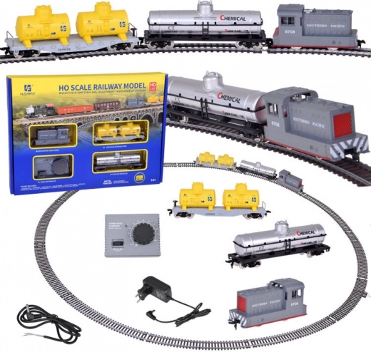 elektrische modeltreinbaan met besturingsunit – goederentrein met tankwagens H0