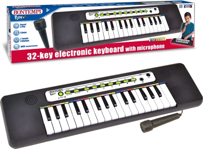 Bontempi elektronische keyboard met microfoon en 32 toetsen