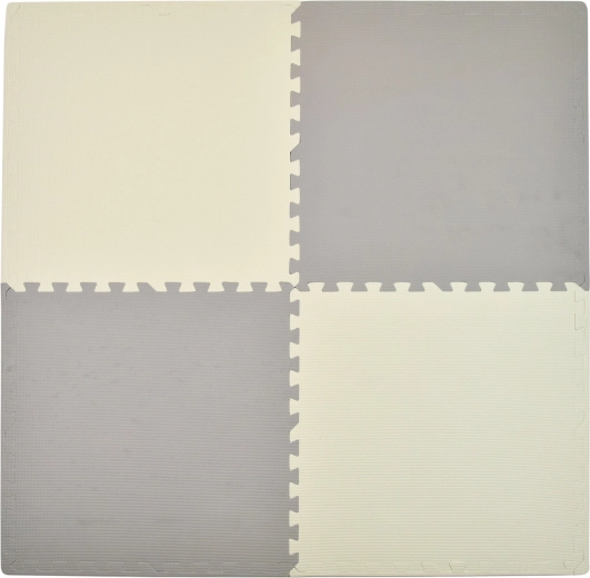 Humbi schuim puzzelmat crèmegrijs 62 × 62 × 1 cm 4 stuks