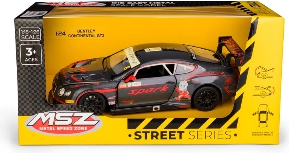 Verzamelmodel Bentley Continental GT3 op schaal 1:24, grijs