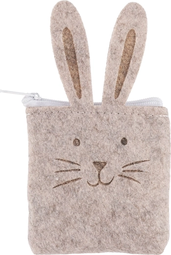 Vilten geschenkzakje konijntje 8,5 × 14,5 cm