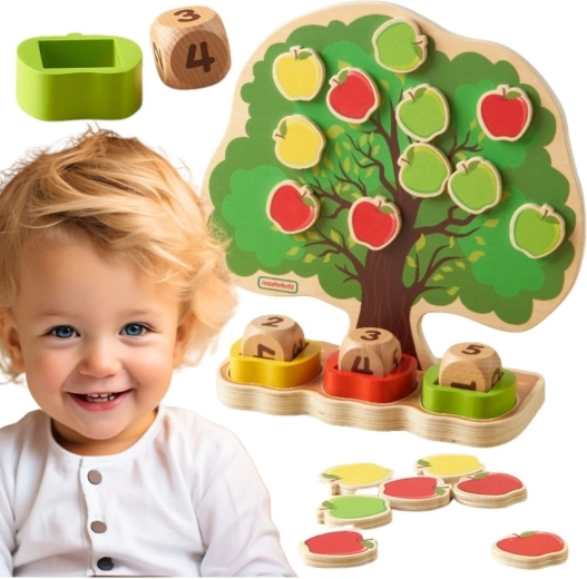 Masterkidz houten appelboom om te leren tellen