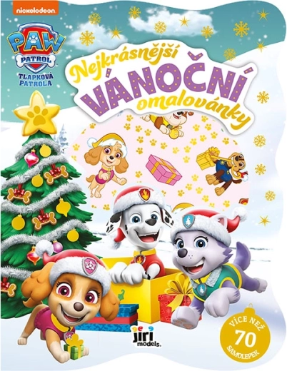 Paw Patrol meisjes: kerstkleurboek met stickers